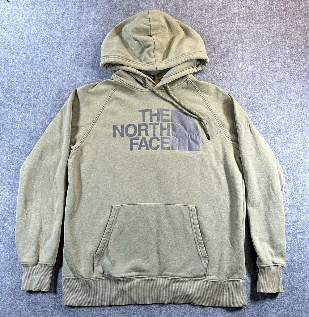 The North Face Women's Green M Heritage Pullover Hoodie Fleece Logo Pocket